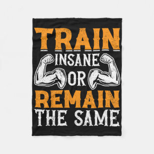 Train Hard Graphic For Bodybuilding Fans Fleece Blanket