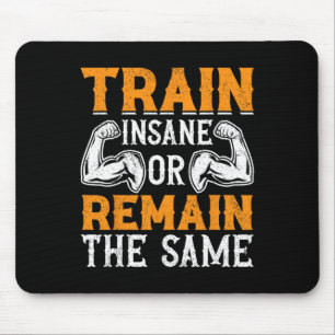 Train Hard Graphic For Bodybuilding Fans  Mouse Pad