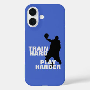 Train Hard Play Harder Basketball T-Shirt iPhone 16 Case