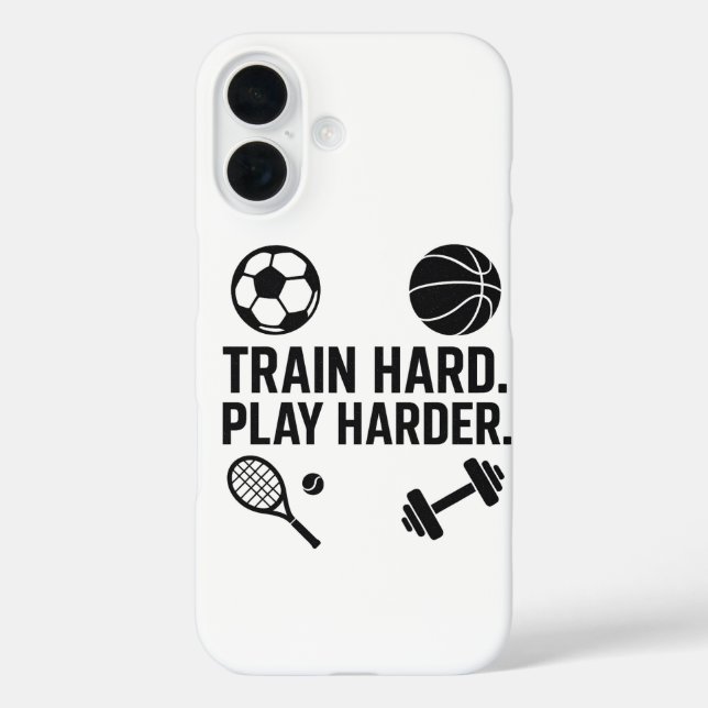  Train Hard Play Harder Wallpaper Case-Mate iPhone Case (Back)