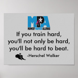 TRAIN HARD POSTER