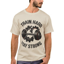 Train Hard T-Shirt – Motivational Workout Tee