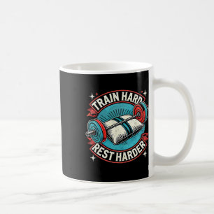 Train Hart Rest Harder Barbell Bodybuilding 1 Coffee Mug