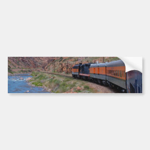 Train in Cany Background Background Bumper Sticker