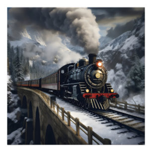 Train in Mountains Photo Print
