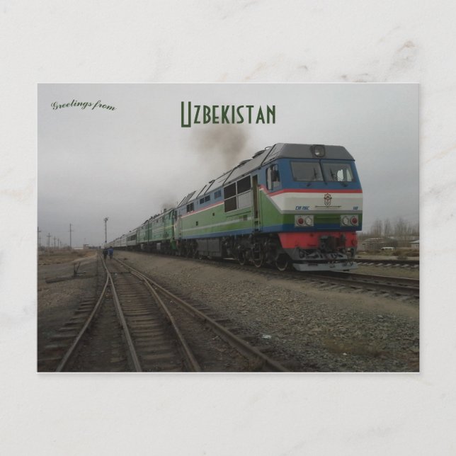 Train in Nukus Uzbekistan Postcard (Front)