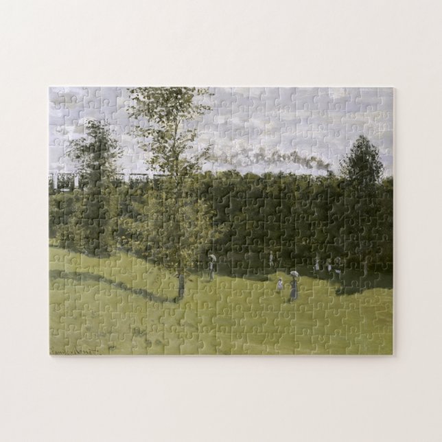 Train in the Countryside Monet Fine Art Jigsaw Puzzle (Horizontal)