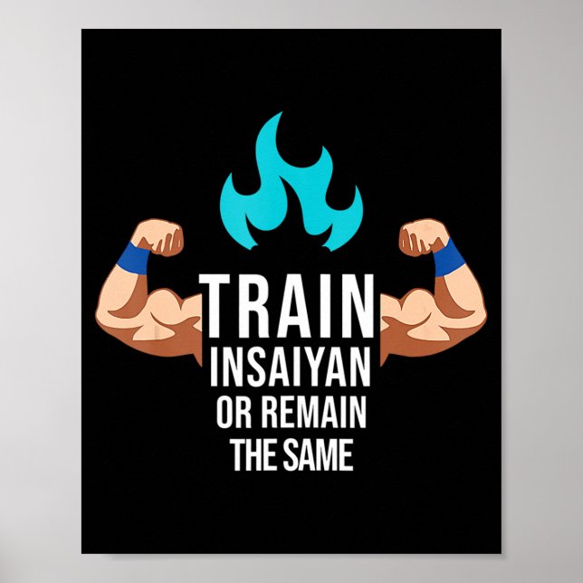 Train Insaiyan Or Remain The Same Anime Gym Bodybu Poster (Front)