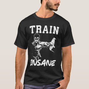 Train Insane - Anime Bodybuilding Gym Workout T-Shirt