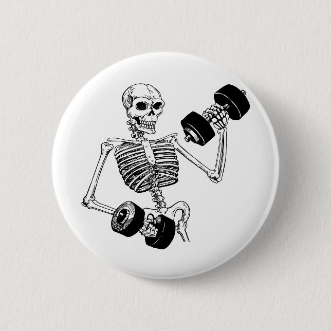 TRAIN INSANE BODYBUILDING LOGO 6 CM ROUND BADGE (Front)
