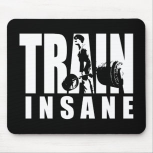 TRAIN INSANE - Deadlift - Gym Workout Motivational Mouse Pad