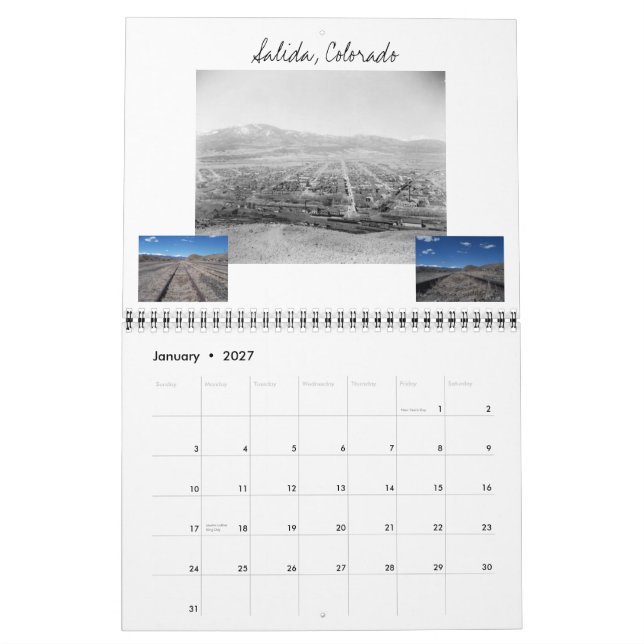 Train Inspired 2015 Calendar (Jan 2027)