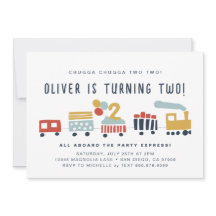 Train Invite • Chugga Chugga Two Two • 2 Year Old