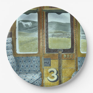 Train Landscape (by Eric Ravilious) Paper Plate