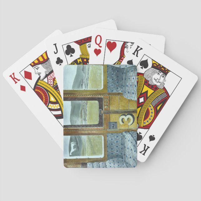 Train Landscape (by Eric Ravilious) Playing Cards (Back)