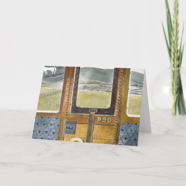 Train Landscape Landscape By Eric Ravilious Card (Front)