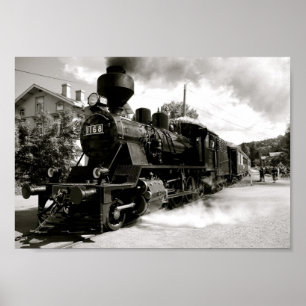 Train Leaving Station Poster