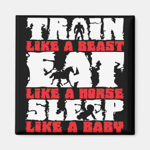 Train Like A Beast - Gym and Fitness Motivation Magnet