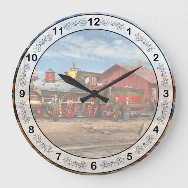 Train - Locomotive - Apache Number 23 1868 Large Clock (Front)