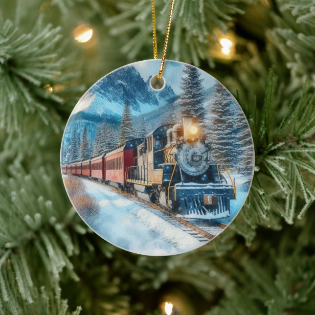 Train Lover Christmas Gift  Ornament (Tree)