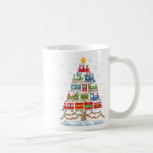 Train Lover Xmas Tree Santa Train Christmas Tree D Coffee Mug