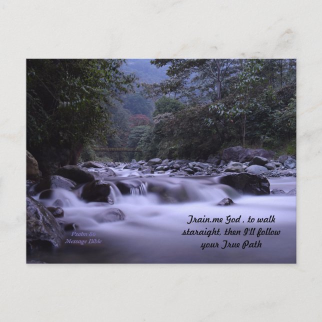  Train Me God to Walk Postcard Psalm 86  (Front)