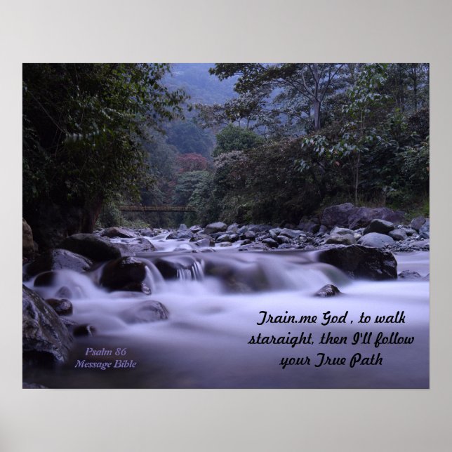  Train Me God to Walk Poster Psalm 86  (Front)