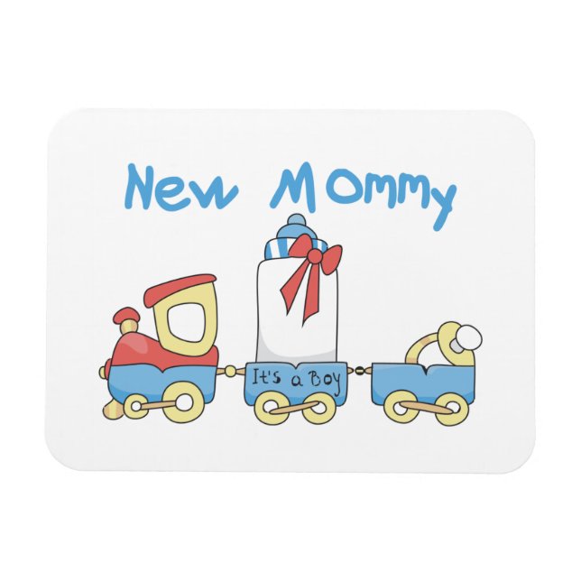 Train New Mummy It's a Boy Gifts Magnet (Horizontal)