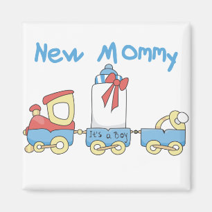 Train New Mummy of Boy tshirts and Gifts Magnet