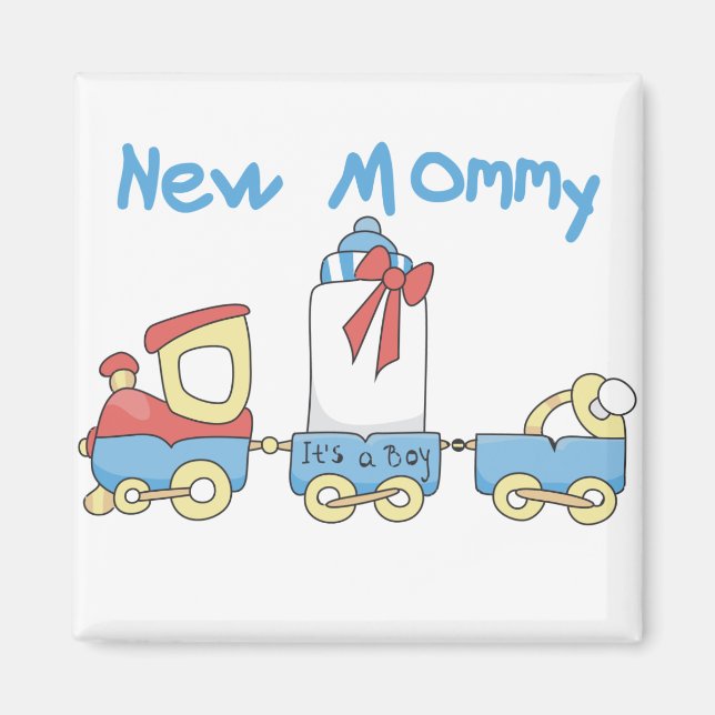 Train New Mummy of Boy tshirts and Gifts Magnet (Front)