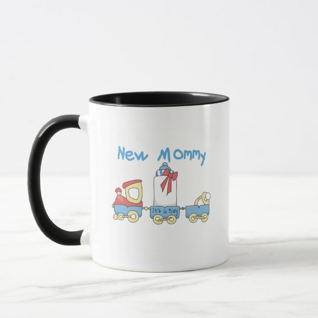 Train New Mummy of Boy tshirts and Gifts Mug (Left)