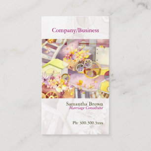 Train of Flowers Artsy Watercolor Business Card