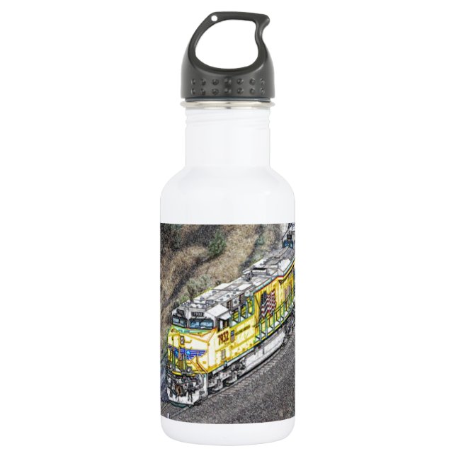 Train on the Tehachapi Loop 532 Ml Water Bottle (Front)