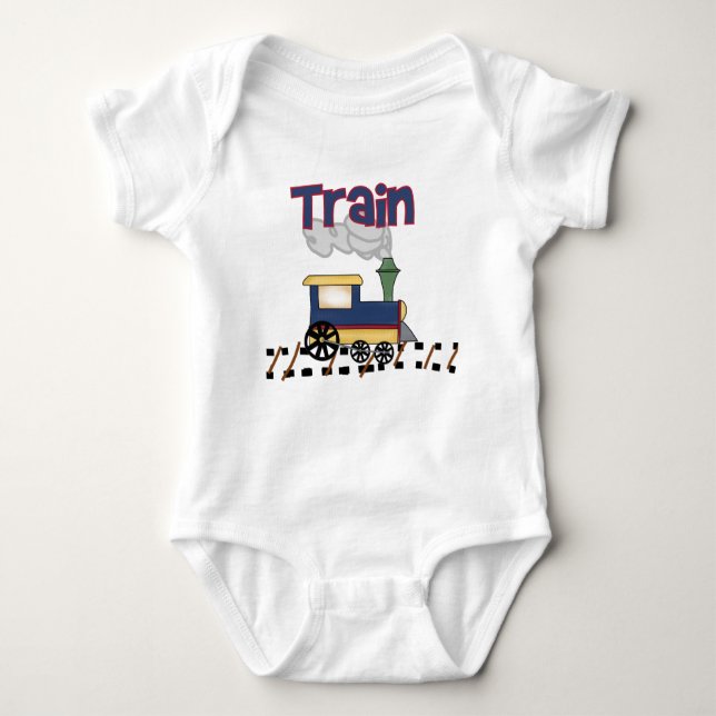Train on Track Baby Bodysuit (Front)