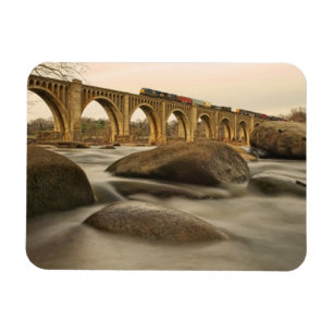 Train over James River Magnet