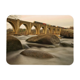 Train over James River Magnet