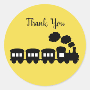 Train Party Choo Choo Thank You Stickers