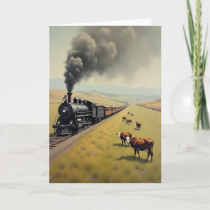 Train Pastoral Fathers Day Card