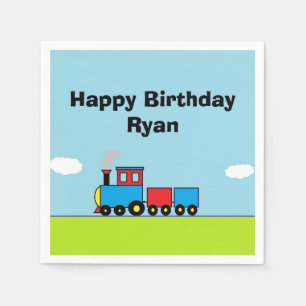 "Train" Personalised Paper Napkins