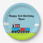 "Train" Personalised Paper Plates