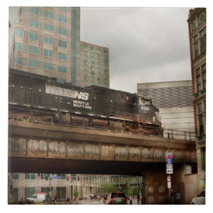 Train - Pittsburg Pa - The industrial city Ceramic Tile