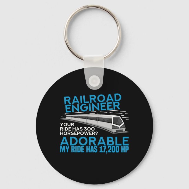 Train - Railroad Engineer Key Ring (Front)