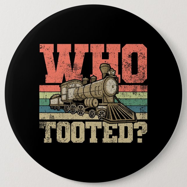 Train Railroad Locomotive 6 Cm Round Badge (Front)