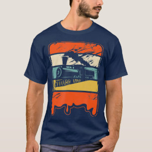 Train Railroad Locomotive Engineer Vintage Gift T-Shirt
