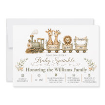 Train Safari Big Brother Baby Sprinkle Invite