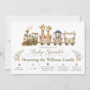 Train Safari Big Brother Baby Sprinkle Invite