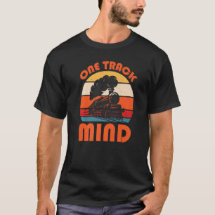 Train Saying Slogan - One Track Mind Premium T-Shirt