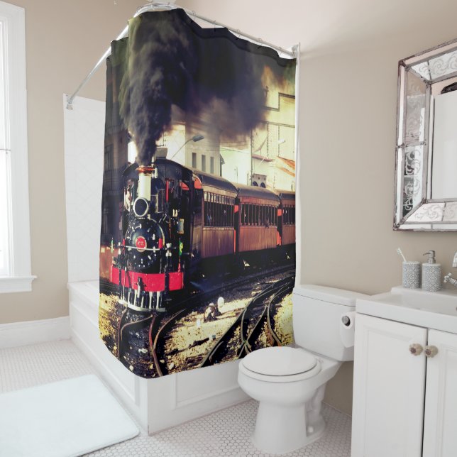 Train Shower Curtain (In Situ)