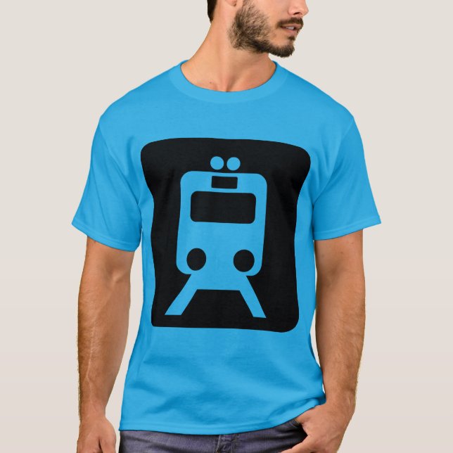Train Sign - Black T-Shirt (Front)