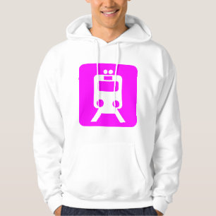 Train Sign - Magenta Hoodie
